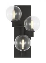 Visual Comfort & Co. Modern Collection 700WSGMBTCB-LED927 - The Gambit Dry Rated Triple Damp Rated 3-Light Integrated Dimmable LED Wall Sconce in Nightshade Bla