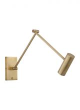 Visual Comfort & Co. Modern Collection SLTS14630NB - The Ponte Medium 15-inch Damp Rated 1-Light Integrated Dimmable LED Task Wall Sconce in Natural Bras
