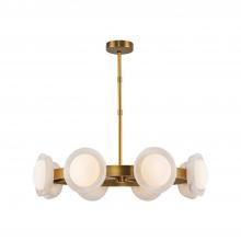 Alora Lighting CH320837VBAR - Alonso 37-in Vintage Brass/Alabaster LED Chandeliers