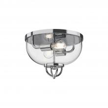  FM461102CH - Lancaster 13-in Chrome 2 Lights Flush Mount