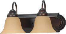 Nuvo 60/1264 - Ballerina - 2 Light 18&#34; Vanity with Champagne Linen Washed Glass - Mahogany Bronze Finish