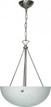 Nuvo 60/133 - 3-Light Hanging Pendant Light Fixture in Brushed Nickel Finish with Water Spot Glass