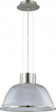 Nuvo 60/2925 - 1-Light 20&#34; Pendant Light Fixture in Brushed Nickel Finish with Clear Prismatic Glass
