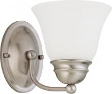 Nuvo 60/3264 - Empire - 1 Light 7&#34; Vanity with Frosted White Glass - Brushed Nickel Finish