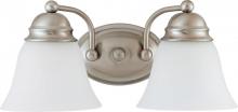 Nuvo 60/3265 - Empire - 2 Light 15&#34; Vanity with Frosted White Glass - Brushed Nickel Finish