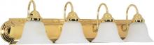 Nuvo 60/330 - Ballerina - 4 Light 30&#34; Vanity with Alabaster Glass - Polished Brass Finish