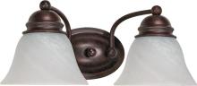 Nuvo 60/345 - Empire - 2 Light 15&#34; Vanity with Alabaster Glass - Old Bronze Finish