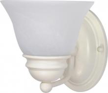 Nuvo 60/352 - Empire - 1 Light 7&#34; Vanity with Alabaster Glass - Textured White Finish