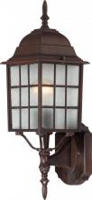 Nuvo 60/4902 - Adams - 1 Light 18&#34; Wall Lantern with Frosted Glass - Rustic Bronze Finish