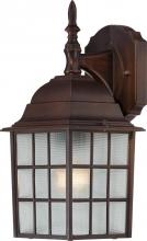 Nuvo 60/4905 - Adams - 1 Light 14&#34; Wall Lantern with Frosted Glass - Rustic Bronze Finish