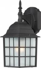Nuvo 60/4906 - Adams - 1 Light 14&#34; Wall Lantern with Frosted Glass - Textured Black Finish