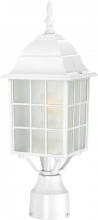 Nuvo 60/4907 - Adams - 1 Light 17&#34; Post Lantern with Frosted Glass - White Finish