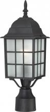 Nuvo 60/4909 - Adams - 1 Light 17&#34; Post Lantern with Frosted Glass - Textured Black Finish