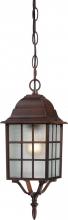 Nuvo 60/4912 - Adams - 1 Light 16&#34; Hanging Lantern with Frosted Glass - Rustic Bronze Finish