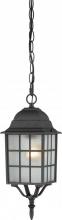 Nuvo 60/4913 - Adams - 1 Light 16&#34; Hanging Lantern with Frosted Glass - Textured Black Finish
