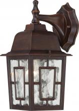 Nuvo 60/4922 - Banyan - 1 Light 12&#34; Wall Lantern with Clear Water Glass - Rustic Bronze Finish