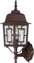 Nuvo 60/4925 - Banyan - 1 Light 17&#34; Wall Lantern with Clear Water Glass - Rustic Bronze Finish