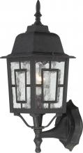 Nuvo 60/4926 - Banyan - 1 Light 17&#34; Wall Lantern with Clear Water Glass - Textured Black Finish