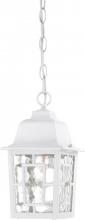 Nuvo 60/4931 - Banyan - 1 Light 11&#34; Hanging Lantern with Clear Water Glass - White Finish