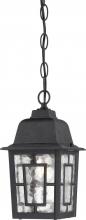 Nuvo 60/4933 - Banyan - 1 Light 11&#34; Hanging Lantern with Clear Water Glass - Textured Black Finish