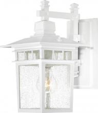 Nuvo 60/4951 - Cove Neck - 1 Light 12&#34; Wall Lantern with Clear Seed Glass - White Finish
