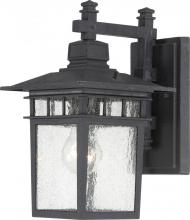 Nuvo 60/4953 - Cove Neck - 1 Light 12&#34; Wall Lantern with Clear Seed Glass - Textured Black Finish