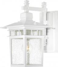 Nuvo 60/4957 - Cove Neck - 1 Light 14&#34; Wall Lantern with Clear Seed Glass - White Finish