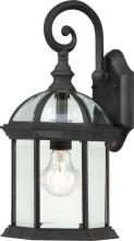 Nuvo 60/4963 - Boxwood - 1 Light 15&#34; Wall Lantern with Clear Beveled Glass - Textured Black Finish