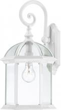 Nuvo 60/4964 - Boxwood - 1 Light 19&#34; Wall Lantern with Clear Beveled Glass - White Finish
