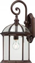 Nuvo 60/4965 - Boxwood - 1 Light 19&#34; Wall Lantern with Clear Beveled Glass - Rustic Bronze Finish