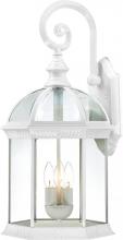 Nuvo 60/4967 - Boxwood - 3 Light 26&#34; Wall Lantern with Clear Beveled Glass - White Finish
