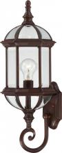 Nuvo 60/4972 - Boxwood - 1 Light 22&#34; Wall Lantern with Clear Beveled Glass - Rustic Bronze Finish