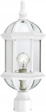 Nuvo 60/4974 - Boxwood - 1 Light 19&#34; Post Lantern with Clear Beveled Glass - White Finish