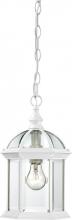 Nuvo 60/4977 - Boxwood - 1 Light 14&#34; Hanging Lantern with Clear Beveled Glass - White Finish