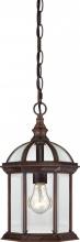 Nuvo 60/4978 - Boxwood - 1 Light 14&#34; Hanging Lantern with Clear Beveled Glass - Rustic Bronze Finish