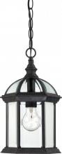Nuvo 60/4979 - Boxwood - 1 Light 14&#34; Hanging Lantern with Clear Beveled Glass - Textured Black Finish