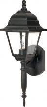 Nuvo 60/542 - Briton - 1 Light 18&#34; Wall Lantern with Clear Seeded Glass - Textured Black Finish