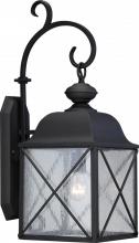 Nuvo 60/5622 - Wingate - 1 Light - 8&#34; Wall Lantern with Clear Seed Glass - Textured Black Finish
