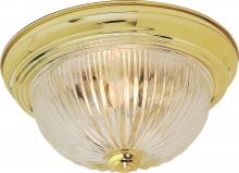 Nuvo 60/6016 - 2 Light - 13&#34; - Flush Mount - Clear Ribbed Glass; Color retail packaging
