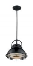 Nuvo 60/7064 - Upton - 1 Light Pendant with- Black and Silver & Black Accents Finish