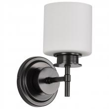  60/8031 - Warren; 1 Light Vanity; Gun Metal with Satin White Glass