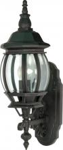 Nuvo 60/887 - Central Park - 1 Light 20&#34; Wall Lantern with Clear Beveled Glass - Textured Black Finish