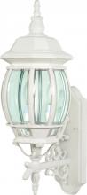 Nuvo 60/888 - Central Park - 3 Light 22&#34; Wall Lantern with Clear Beveled Glass - White Finish