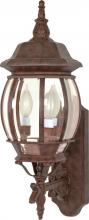 Nuvo 60/889 - Central Park - 3 Light 22&#34; Wall Lantern with Clear Beveled Glass - Old Bronze Finish