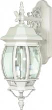 Nuvo 60/891 - Central Park - 3 Light 22&#34; Wall Lantern with Clear Beveled Glass - White Finish