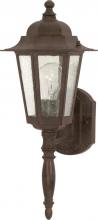 Nuvo 60/986 - Cornerstone - 1 Light 18&#34; Wall Lantern with Clear Seeded Glass - Old Bronze Finish