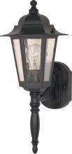 Nuvo 60/987 - Cornerstone - 1 Light 18&#34; Wall Lantern with Clear Seeded Glass - Textured Black Finish