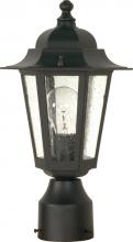 Nuvo 60/996 - Cornerstone - 1 Light 14&#34; Post Lantern with Clear Seeded Glass - Textured Black Finish