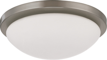 Nuvo 62/1042 - Button LED - 11&#34;- Flush with Frosted Glass - Brushed Nickel Finish