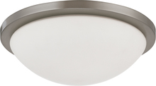 Nuvo 62/1043 - Button LED - 13&#34;- Flush with Frosted Glass - Brushed Nickel Finish